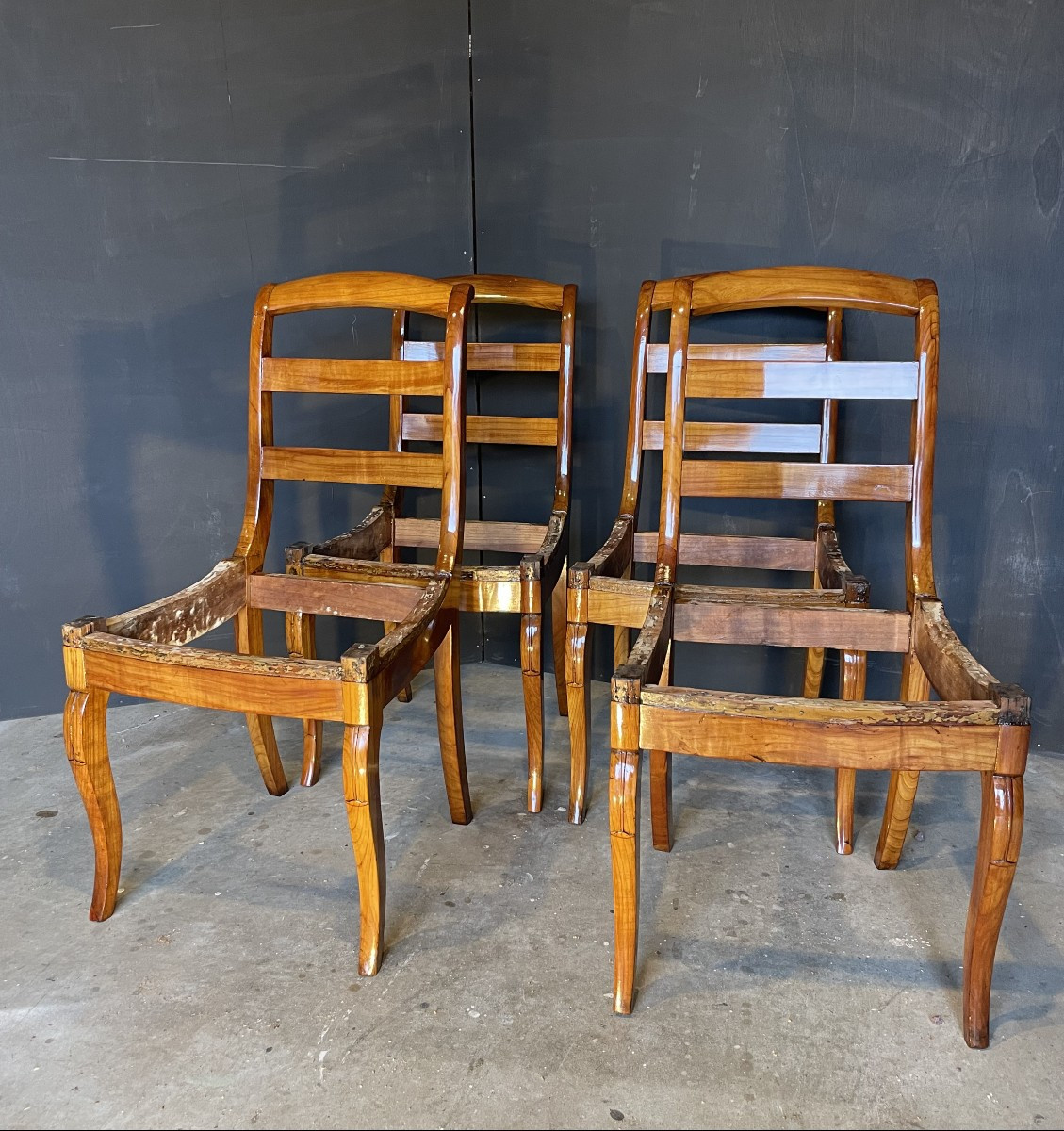 chaises 19eme merisier